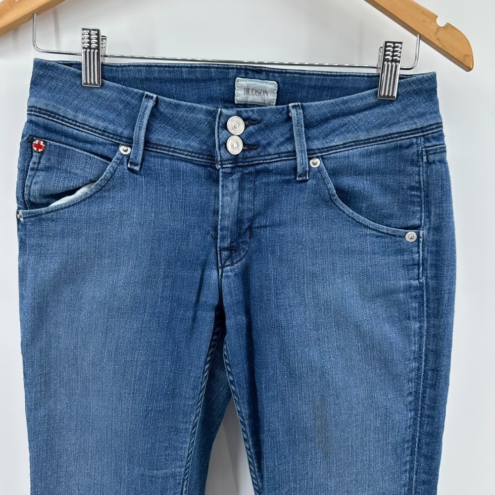 Hudson Collin Skinny Jeans Womens 26 Blue Denim Flap Pockets Stretch Ankle